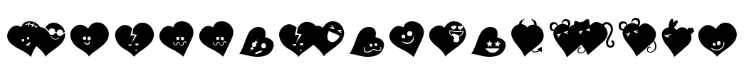 FluffyHeartsDing Font Image