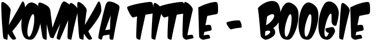 Komika Title - Boogie Font Image