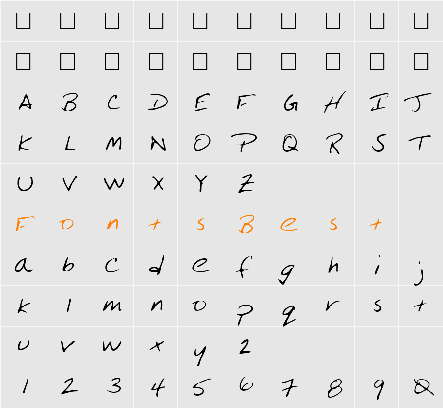 Goducks Character Map