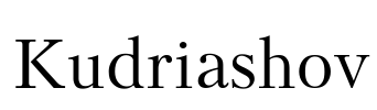 Kudriashov Font Image