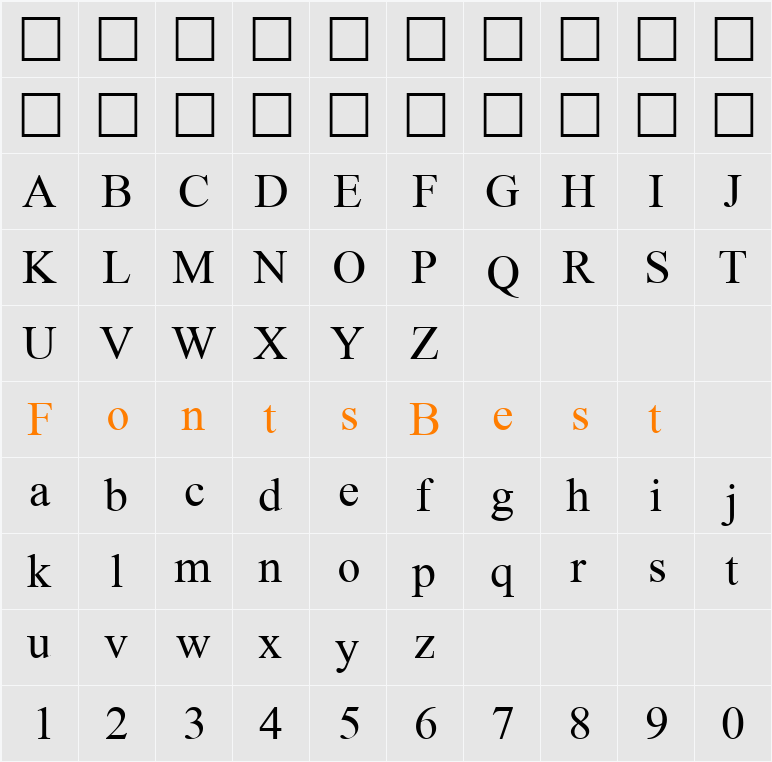 Turn W Character Map