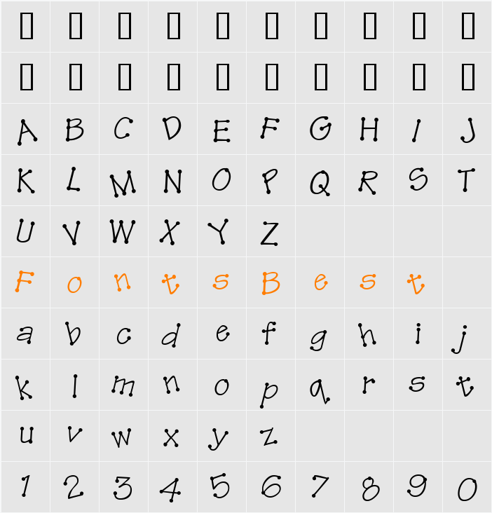 ThreadFun Character Map