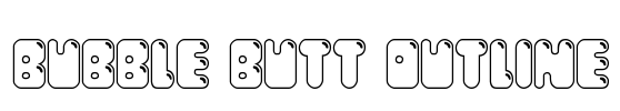 Bubble Butt Outline Font Image