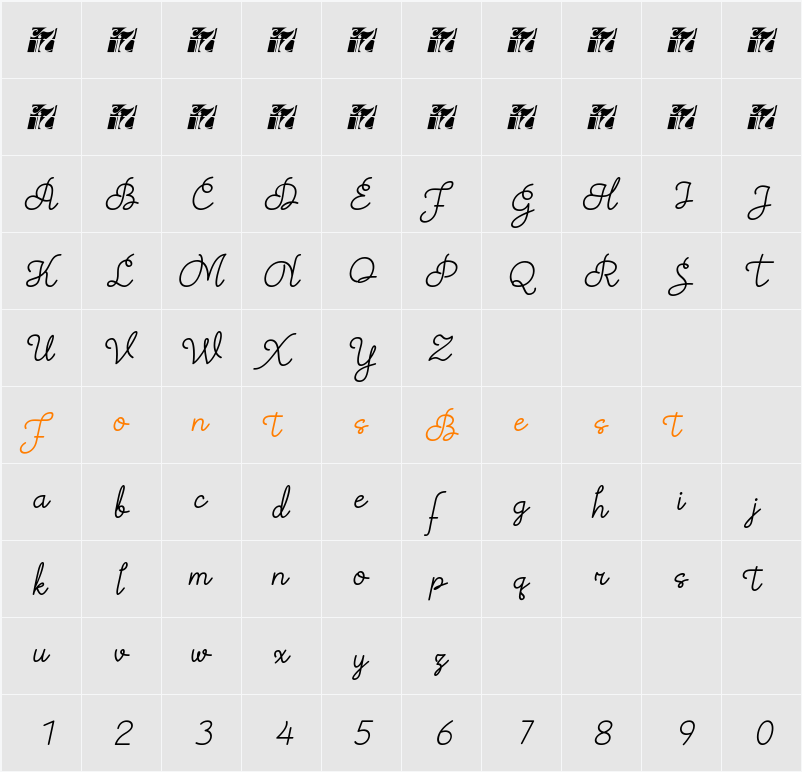 Theodista Decally Character Map