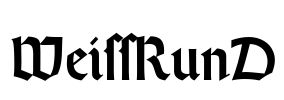 WeissRunD Font Image