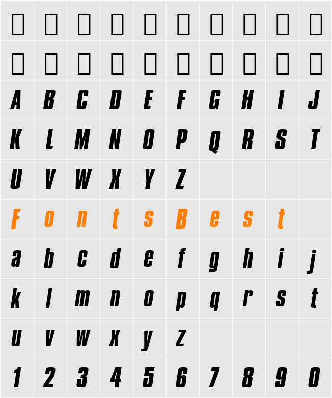 Compacta Bd BT Character Map