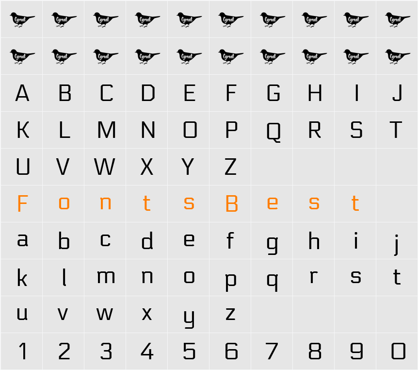 Electrolize Character Map