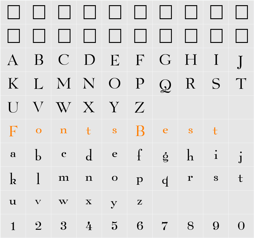 QuartierBook Character Map