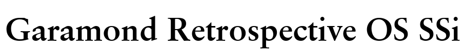 Garamond Retrospective OS SSi
