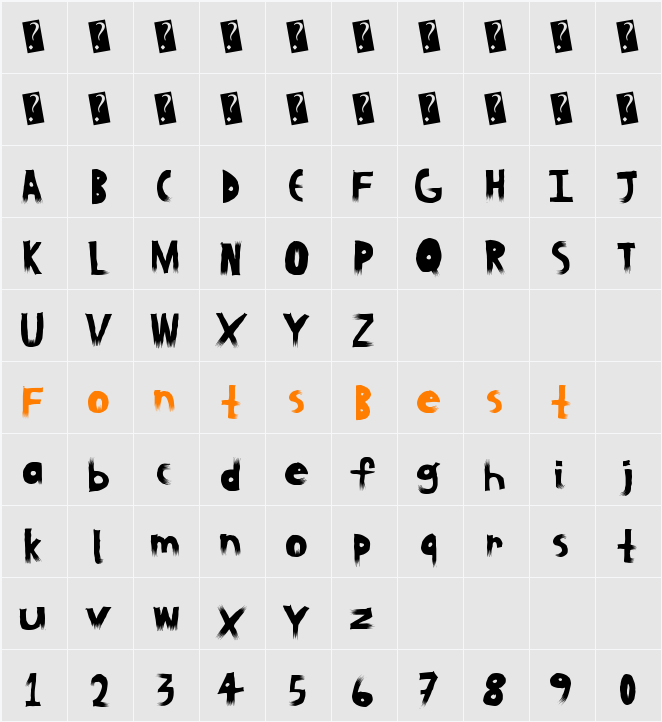 BlockWood Character Map