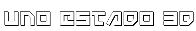 Uno Estado 3D Font Image