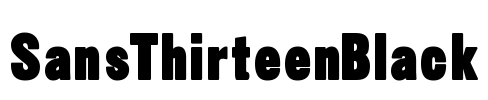 SansThirteenBlack Font Image