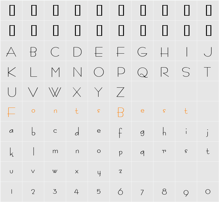 Racetrac Character Map