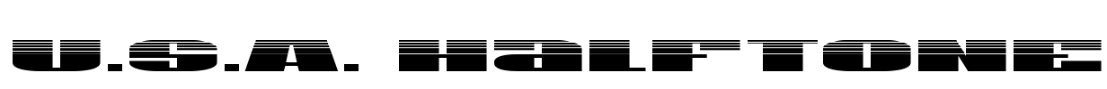 U.S.A. Halftone Font Image