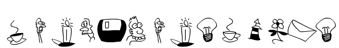 RoundMouseBats Font Image