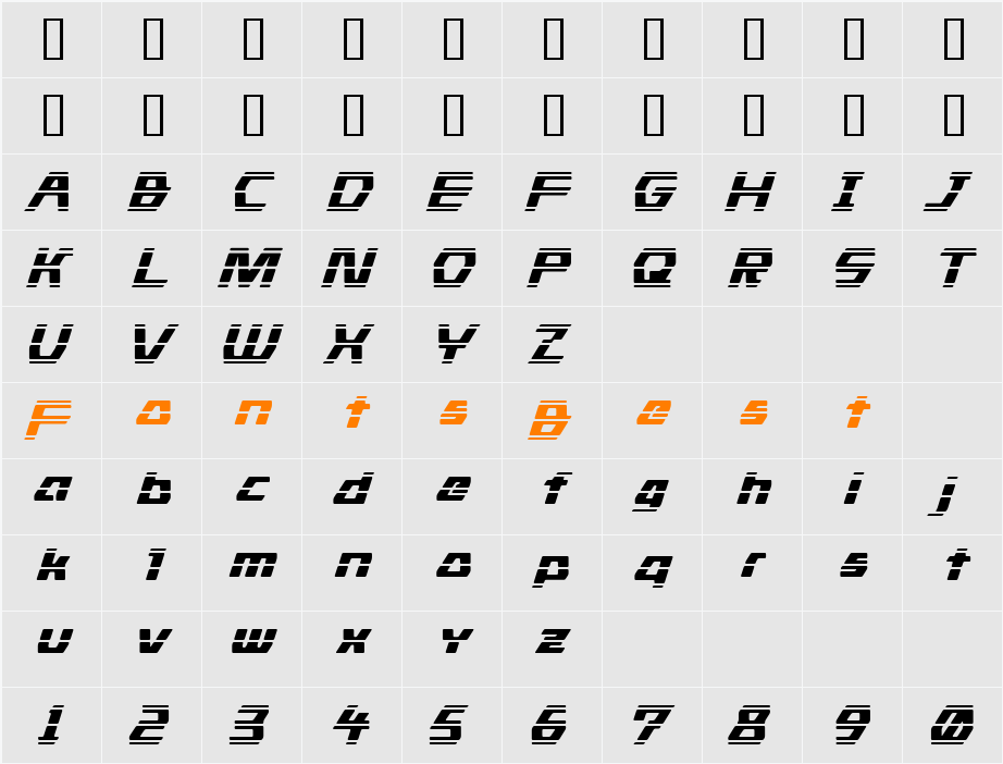 Stride Character Map