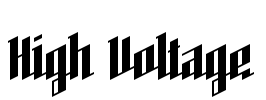 High Voltage Font Image