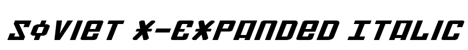 Soviet X-Expanded Italic Font Image