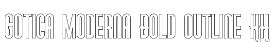 Gotica Moderna Bold Outline KK Font Image