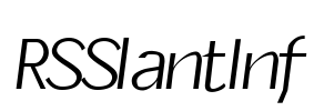 RSSlantInf Font Image