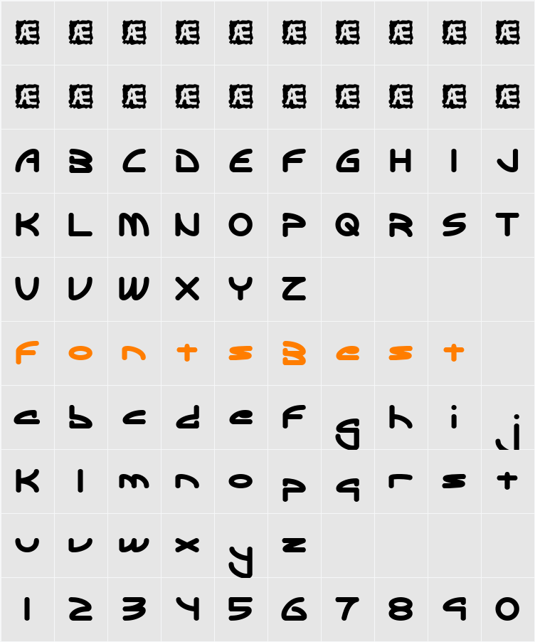 Ecliptic (BRK) Character Map