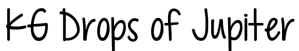 KG Drops of Jupiter Font Image