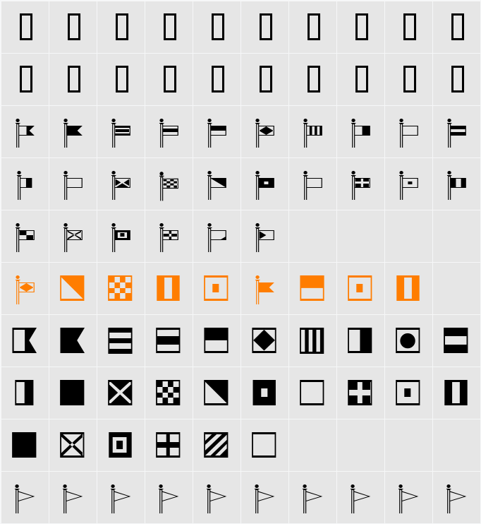 SignalFlags Character Map
