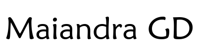 Maiandra GD Font Image