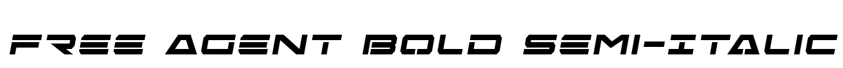 Free Agent Bold Semi-Italic