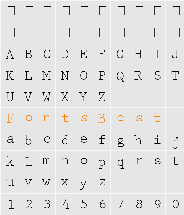 Keyboard Elite SSi Character Map
