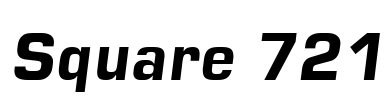 Square 721 Font Image