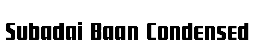 Subadai Baan Condensed Font Image