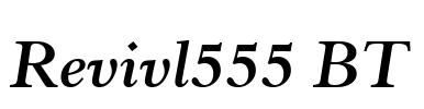 Revivl555 BT Font Image