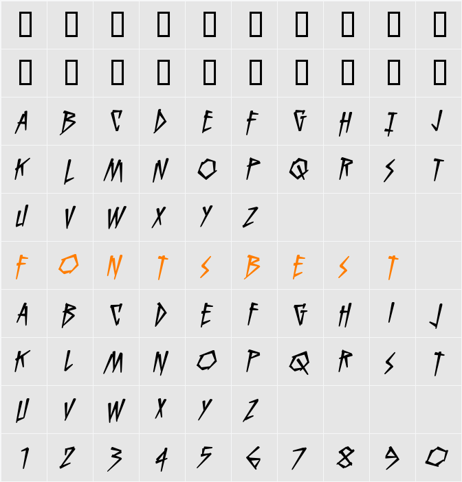KillCrazy BB Character Map