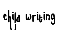 child writing