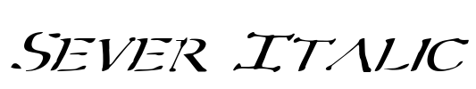 Sever Italic Font Image