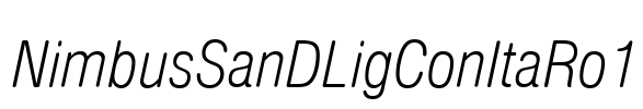 NimbusSanDLigConItaRo1 Font Image