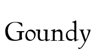 Goundy Font Image