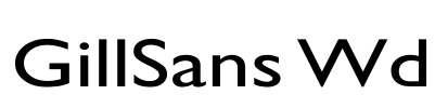 GillSans Wd Font Image