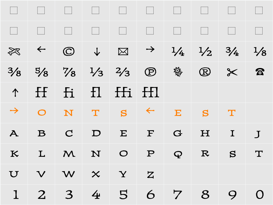 JournalFractions-Ultra Character Map