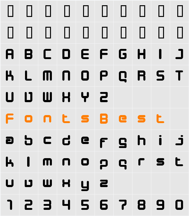 Designer Block Character Map