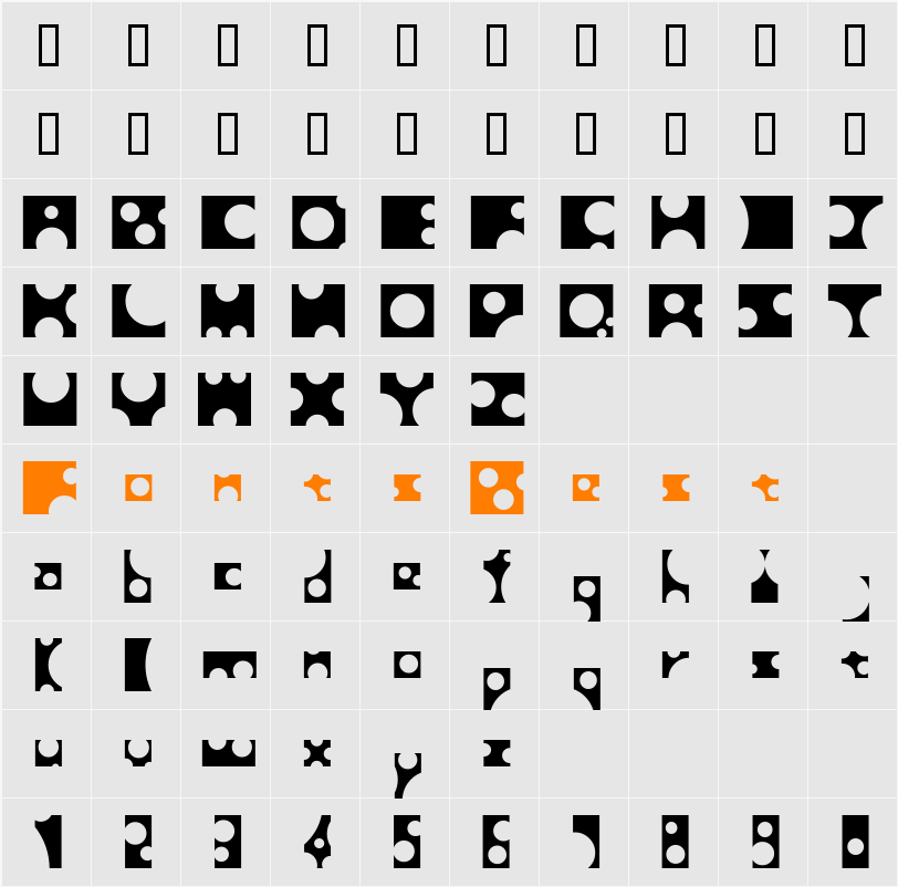 Toolego Character Map