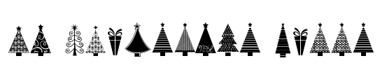 KG Christmas Trees Font Image