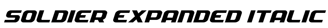 Soldier Expanded Italic Font Image