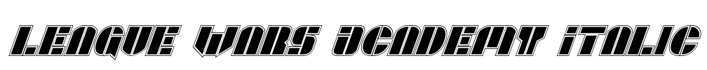 League Wars Academy Italic Font Image