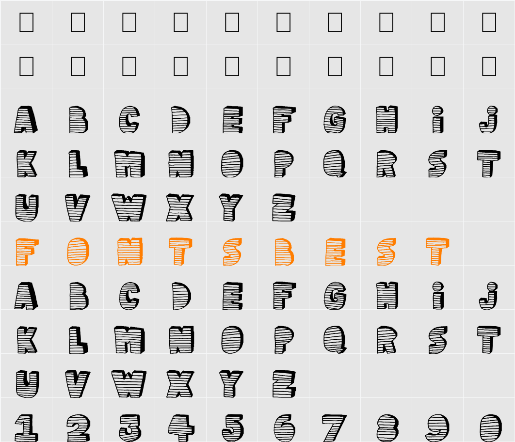 stripe3D Character Map