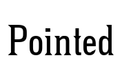 Pointed Font Image