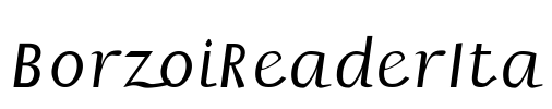BorzoiReaderIta Font Image