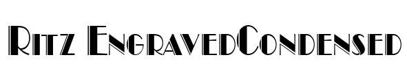 Ritz EngravedCondensed Font Image