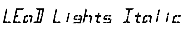 LEaD Lights Italic Font Image